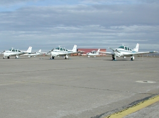 Vista de las avionetas